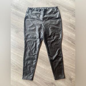 Gap Factory Faux Black Leather Leggings XL